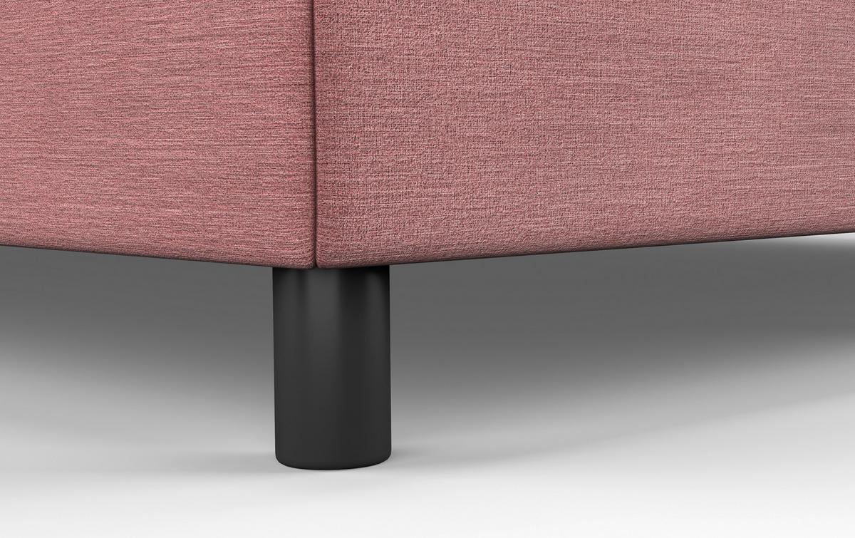 Boxbett mit Topper Andorra 160x200 cm Rosa - Schwarz/Rosa, MODERN, Holzwerkstoff/Textil (160/200cm) - MID.YOU
