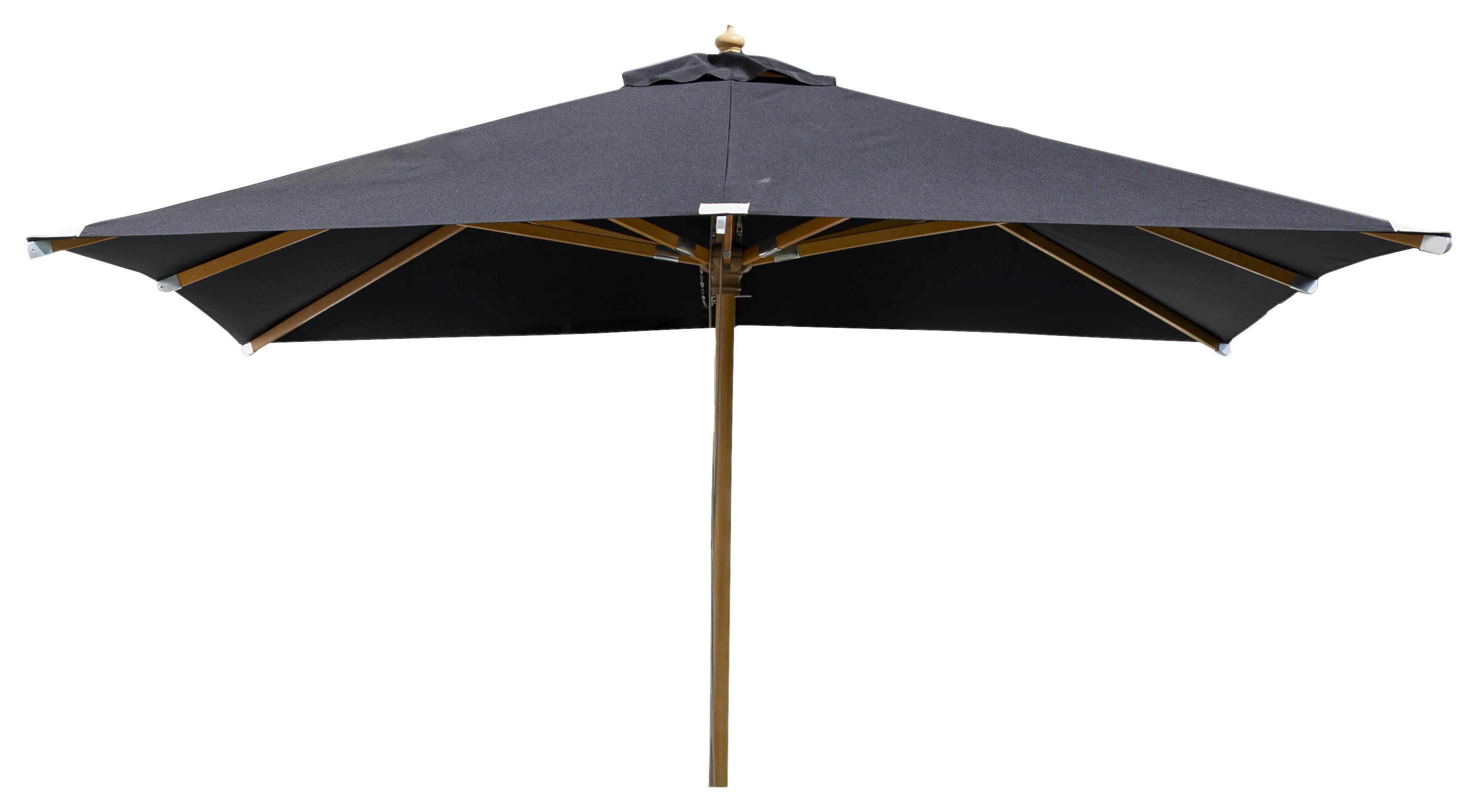 Sonnenschirm Naxos - Schwarz, KONVENTIONELL (300/270/300cm) - Gardenson
