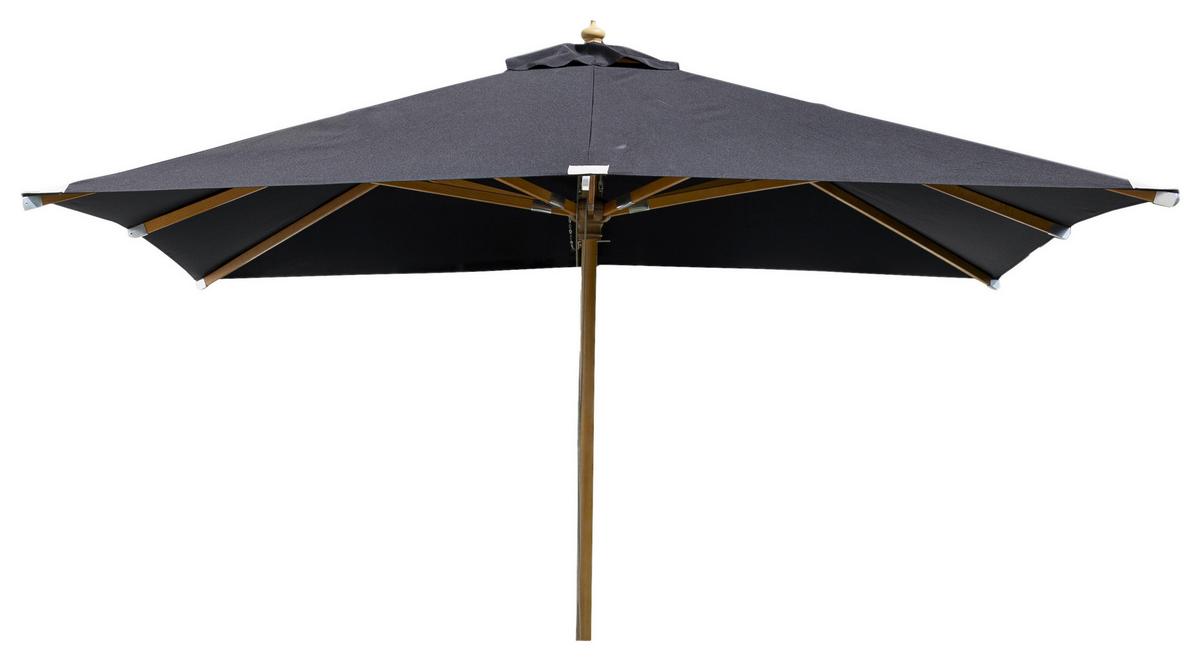 Sonnenschirm Naxos - Schwarz, KONVENTIONELL (300/270/300cm) - Gardenson