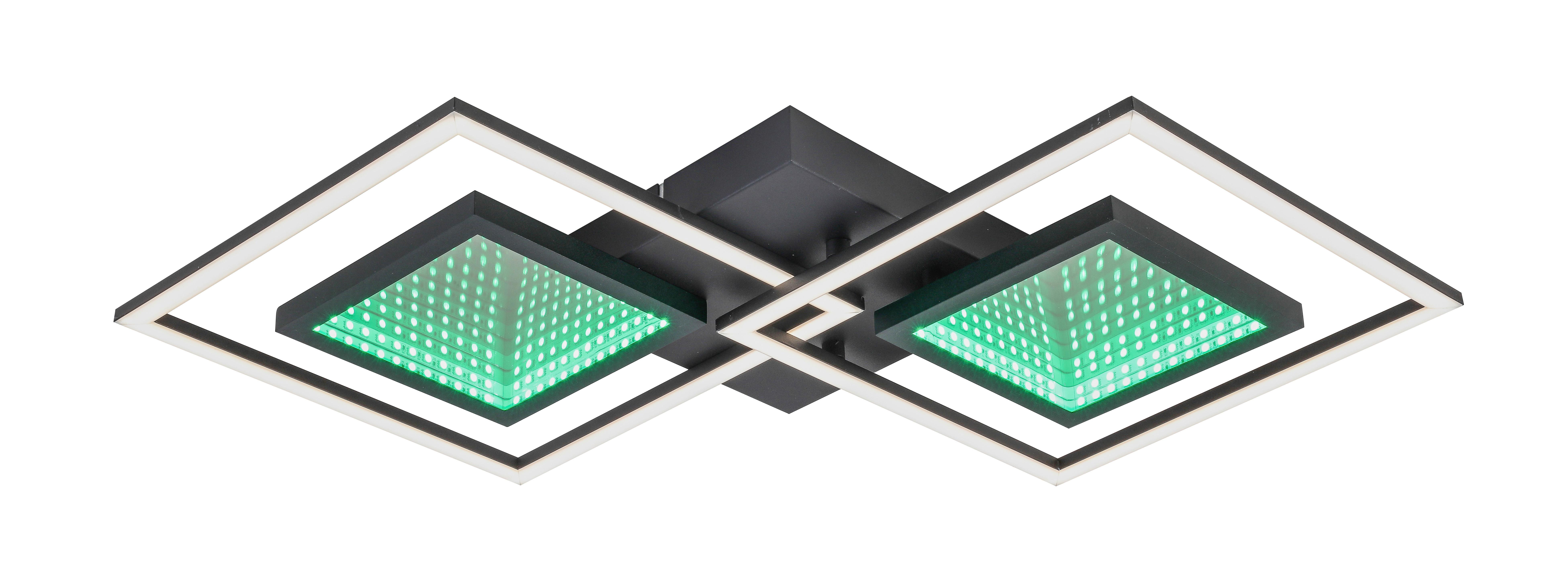 STROPNÉ LED SVIETIDLO PRECEVAL - čierna, kov/plast (74/42/6cm) - Premium Living