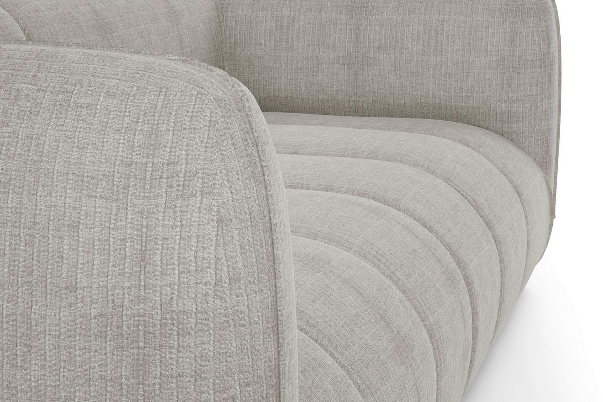 Sofa Laos Creme/schwarz, 240 Cm - Creme/Schwarz, Design, Textil (240/80/95cm) - MID.YOU