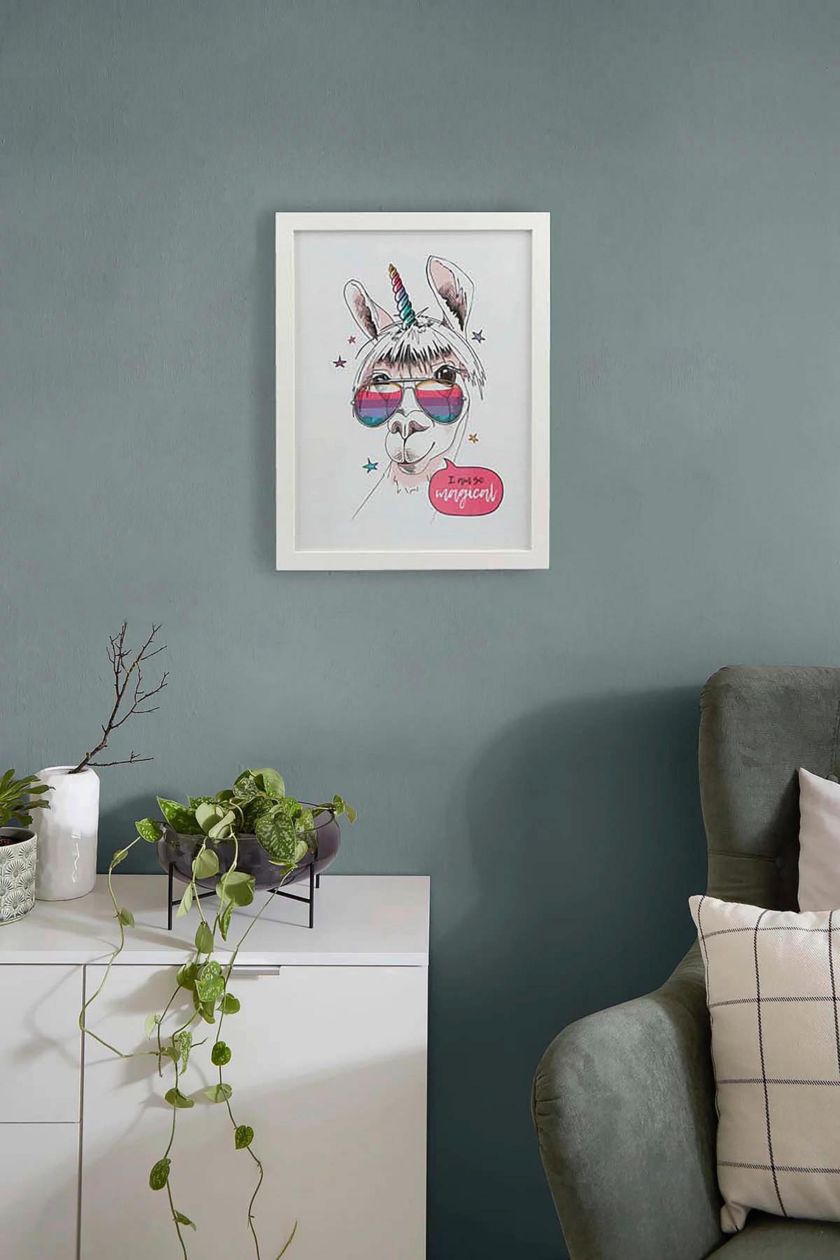 Bilderrahmen 30x40.cm Caralina Holz-Dekor Weiß, 33,5x43,5 cm - Weiß, Basics, Glas/Holz (33,5/43,5/1,5cm) - Luca Bessoni