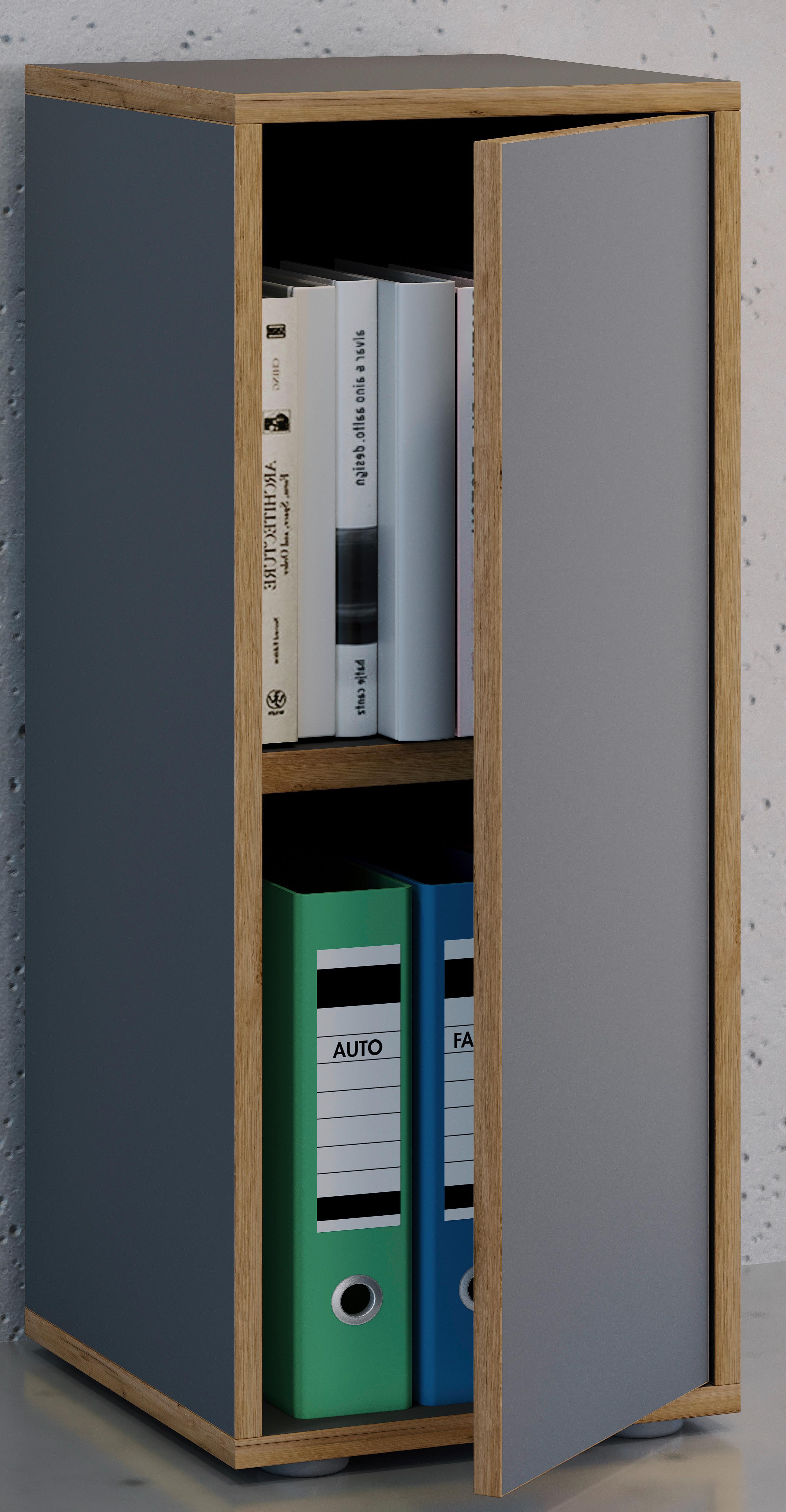 Aktenschrank Salia Anthrazit, Honigeiche B: 30 cm - Honigeiche/Anthrazit, Design, Holzwerkstoff (30/74/33cm) - MID.YOU