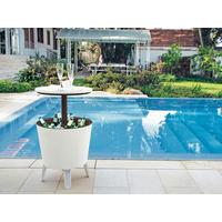 ZÁHRADNÝ BAROVÝ STÔL COOL BAR - krémová/tmavohnedá, Konventionell, plast (49,5/49,5/57-84,5cm) - Mömax