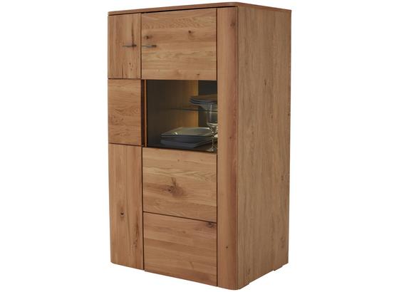 Highboard Buffalo Buf52t20 - Eichefarben, KONVENTIONELL, Glas/Holz (90/138/37cm) Highboard Buffalo Buf52t20 - Eichefarben, KONVENTIONELL, Glas/Holz (90/138/37cm)