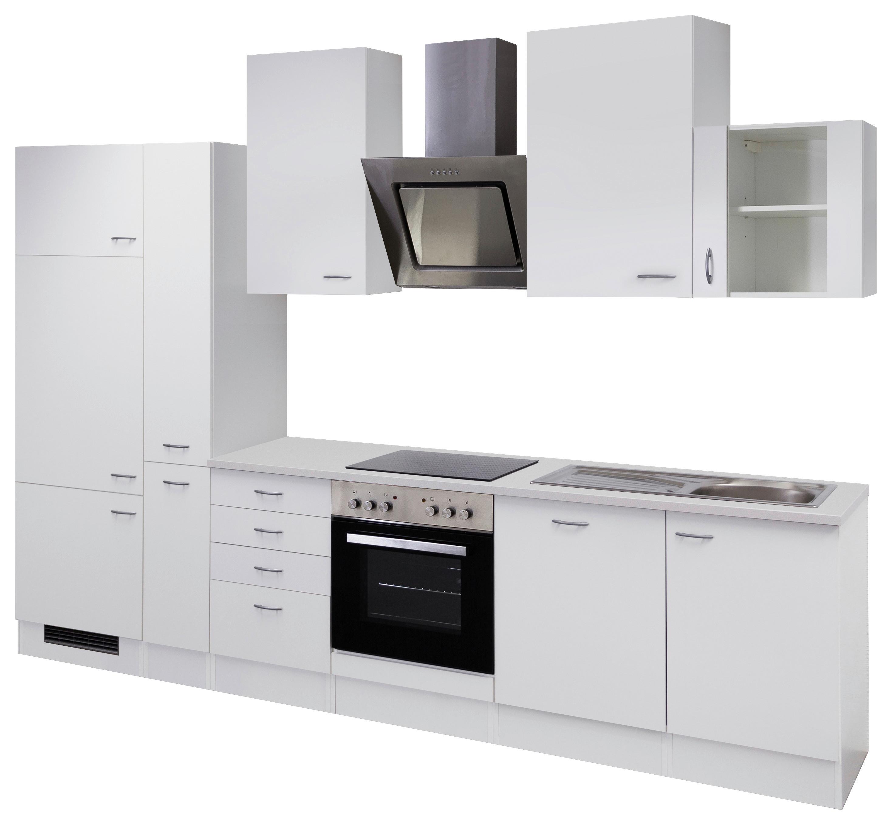 Küchenblock Wito G-310-2604-012 - Hellgrau/Weiß, MODERN, Holzwerkstoff (310cm) - FlexWell