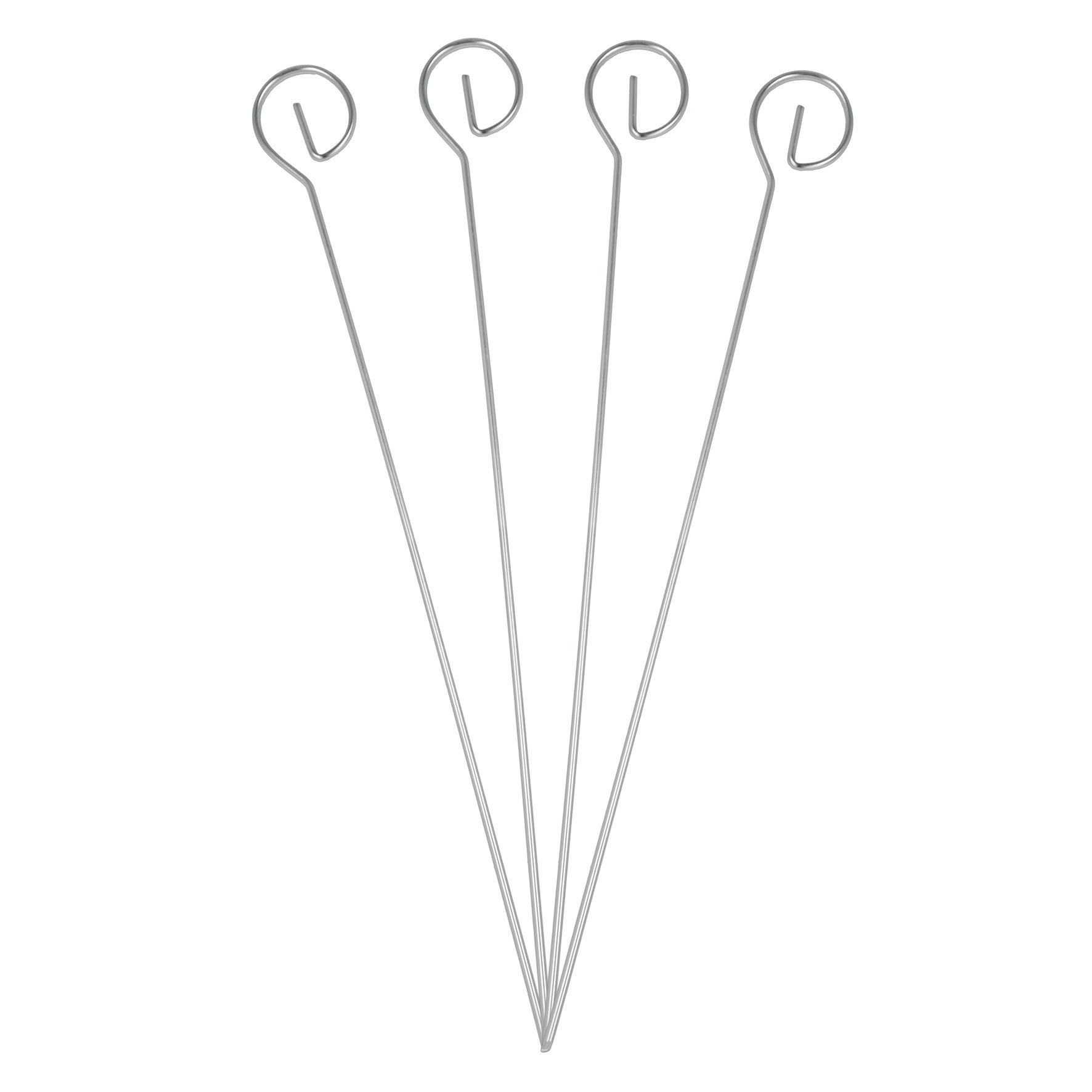Grillspieße Marlis Chrom 4er L: Ca. 22 Cm - Edelstahlfarben, Basics, Metall (22cm) - Metaltex