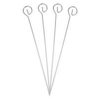 Grillspieße Marlis Chrom 4er L: ca. 22 cm - Edelstahlfarben, Basics, Metall (22cm) - Metaltex
