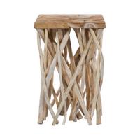 Beistelltisch aus Teakholz Radix, Natur - Naturfarben, Natur, Holz (40/40/60cm) - Kayoom