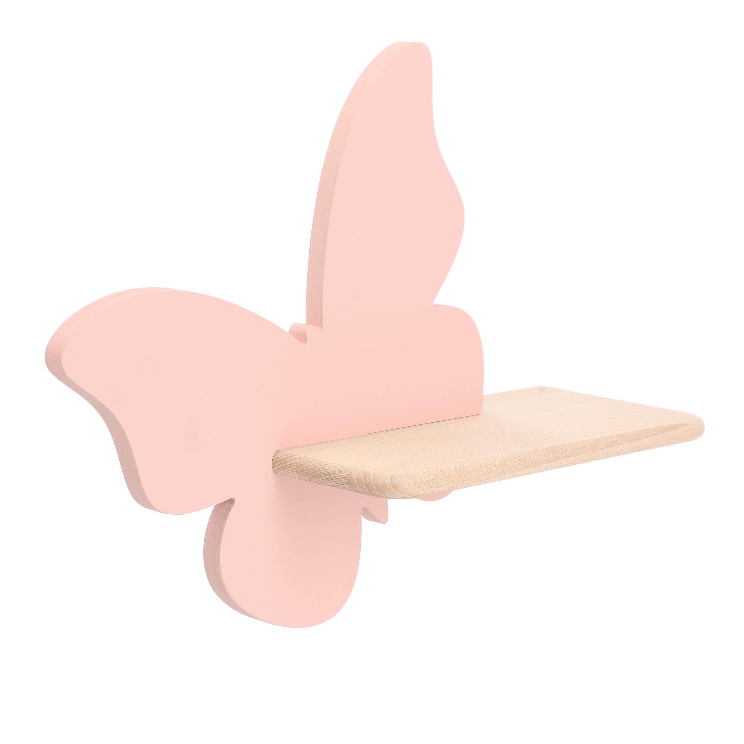 KINDERWANDLEUCHTE 21-84897 BUTTERFLY - Pink, Basics, Holz/Holzwerkstoff (40/12/29.5cm)