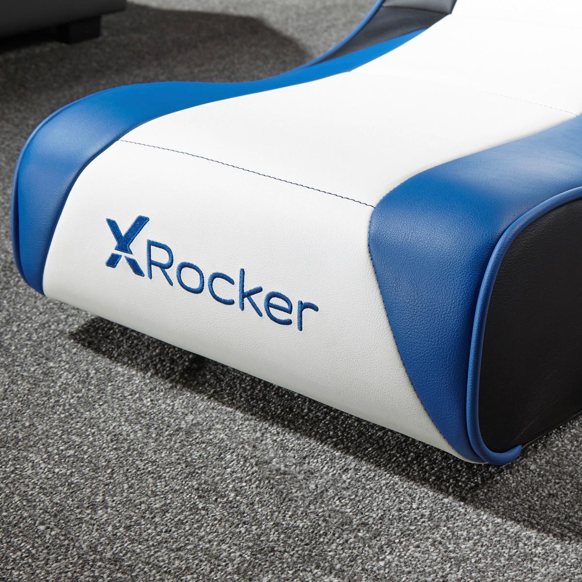 Gamingsessel Playstation Blau/schwarz/weiß B: 42 Cm - Blau/Schwarz, MODERN, Leder/Holzwerkstoff (42/68/74cm) - X Rocker