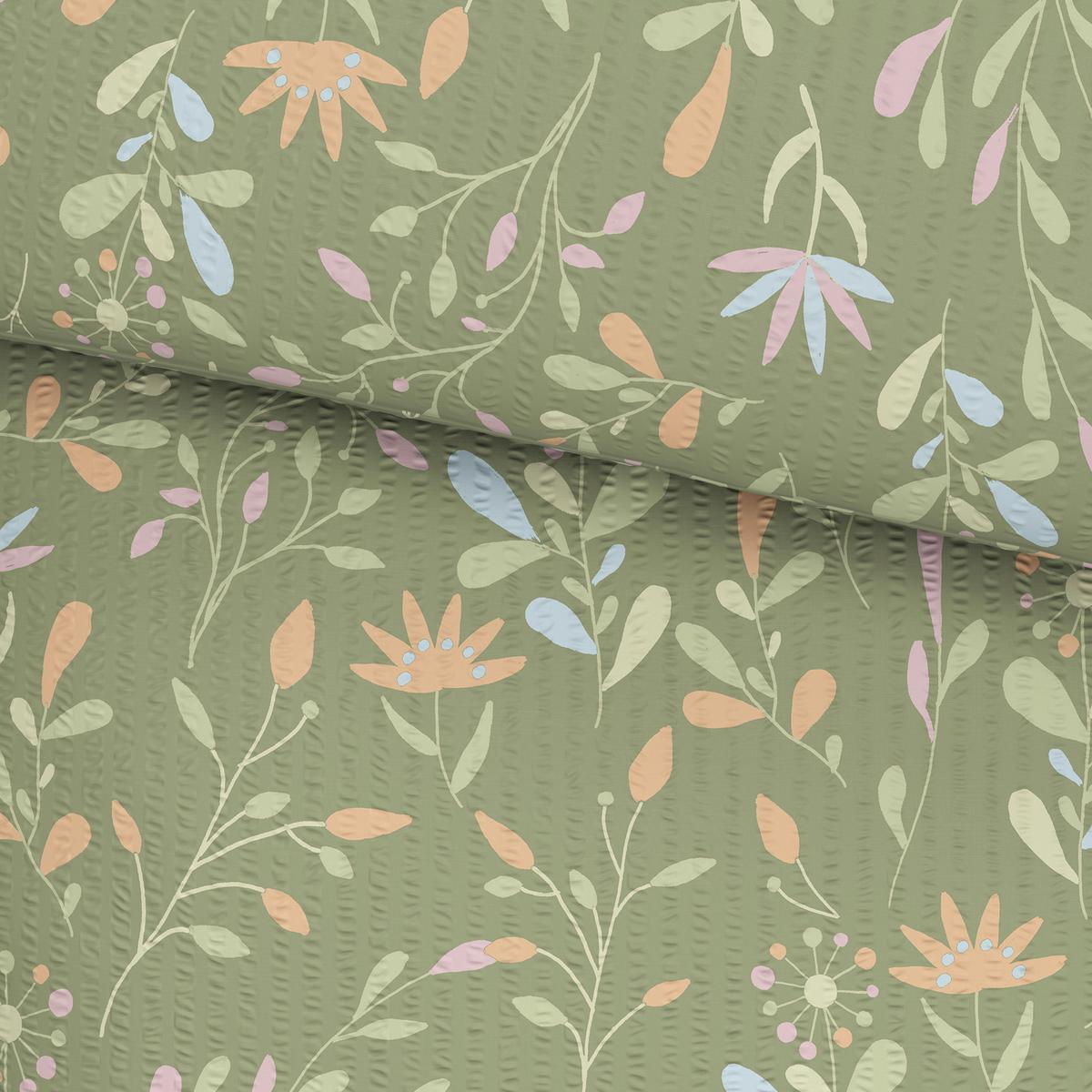 Povlečení Marina XXL, 2x70/90 200/220cm - zelená, Konvenční, textil (200/220cm) - Mömax