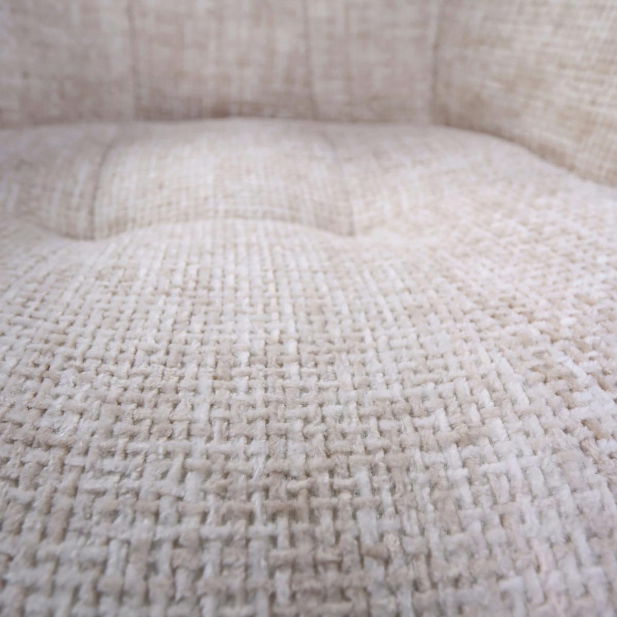 ARMLEHNSTUHL Tavaro Beige B: 59cm - Beige/Weiß, MODERN, Textil/Metall (59/85/63cm) - MID.YOU
