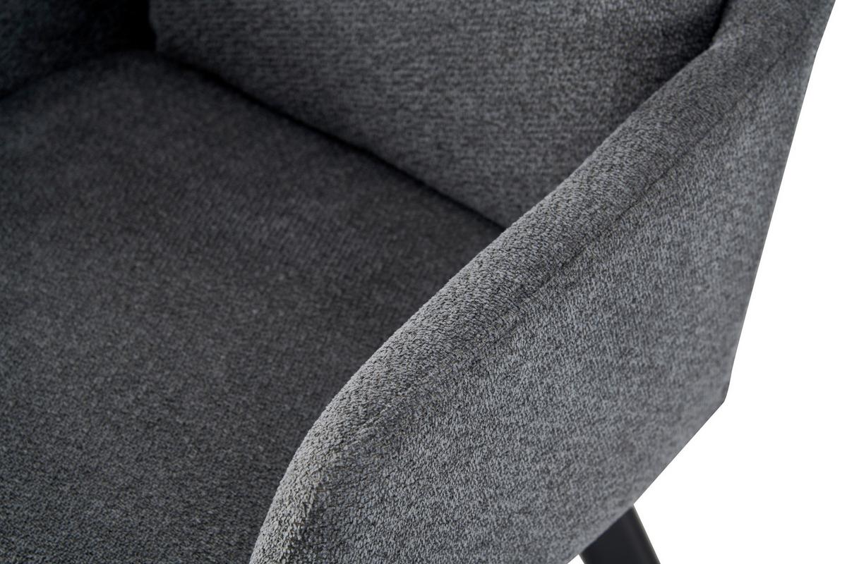 Stuhl-Set Sophie Anthrazit B: 53 cm - Anthrazit/Schwarz, MODERN, Textil/Metall (53/87/62cm) - MID.YOU