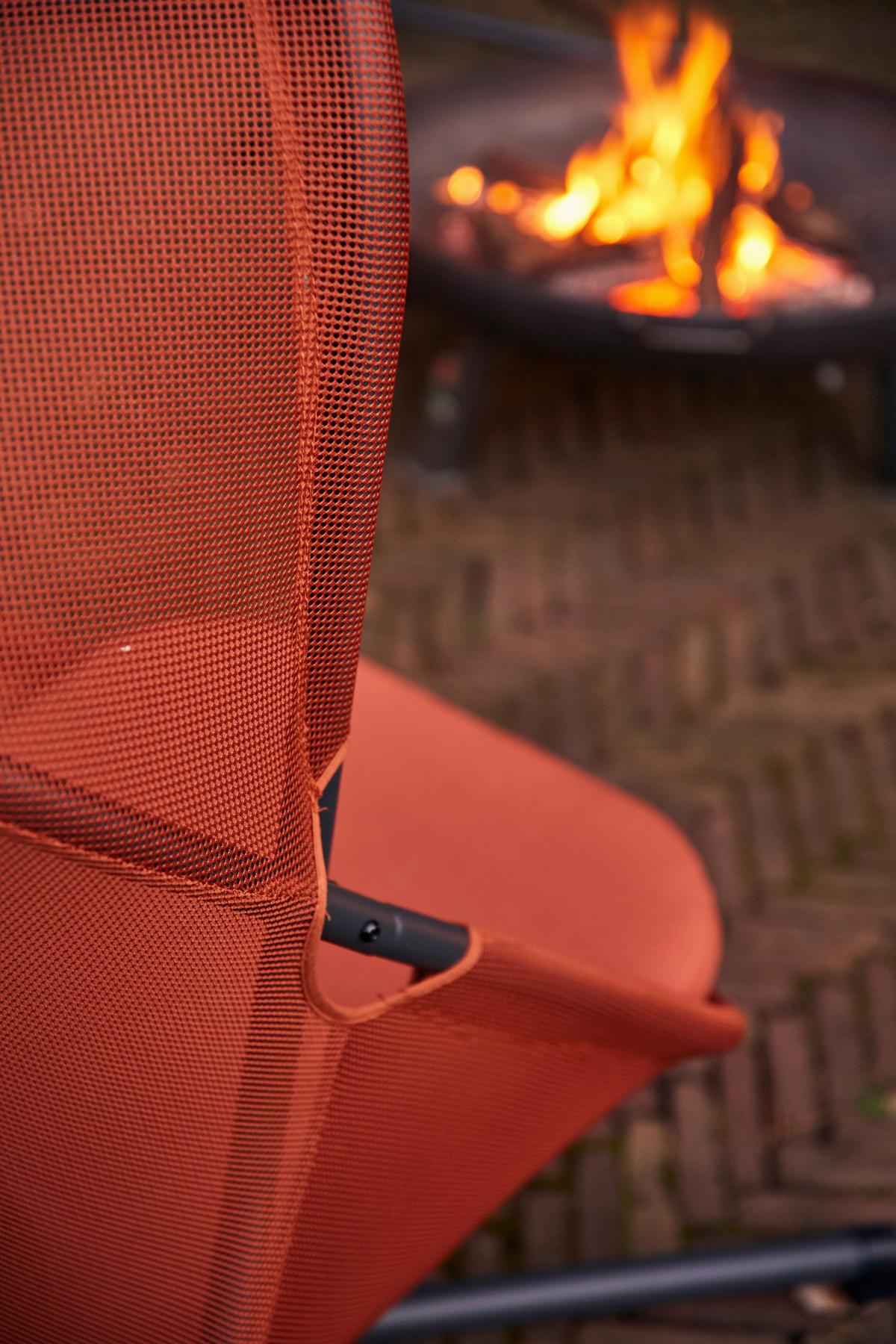 Hängesessel Mit Gestell Mit Sitz- Und Rückenkissen - Anthrazit/Rot, KONVENTIONELL, Kunststoff/Textil (123/192/102cm) - Siena Garden