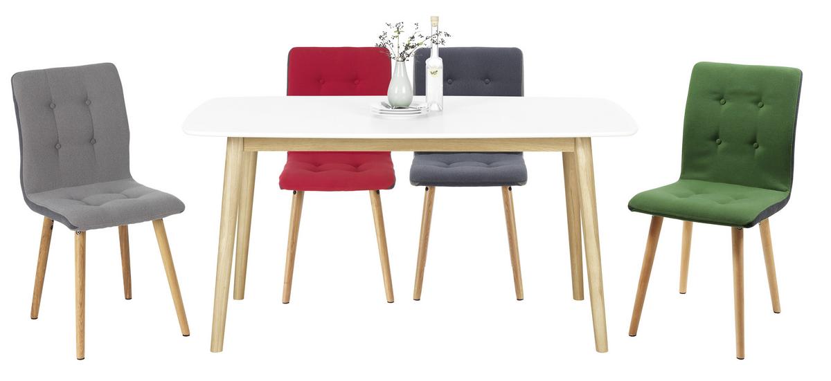 Esstisch Nagano - Eichefarben/Weiß, Design, Holz/Holzwerkstoff (150/80/75,5cm) - Livetastic