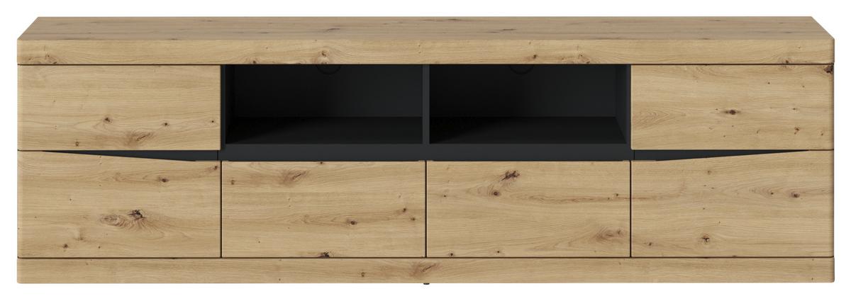 TV-Element Turino Eiche Artisan/Anthrazitb:200cm - Anthrazit/Eiche Artisan, Trend, Holzwerkstoff (200/60/39,9cm)