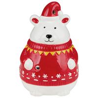 TEELICHTHALTER Finja - Rot/Multicolor, Design, Keramik (10/10/14,5cm) - Luca Bessoni