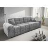 Viersitzer-Sofa Bosco, Silberfarben B: 300 cm - Silberfarben/Schwarz, MODERN, Textil (300/87/120cm) - Livetastic