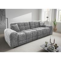 Viersitzer-Sofa Bosco, Silberfarben B: 300 cm - Silberfarben/Schwarz, MODERN, Textil (300/87/120cm) - Livetastic