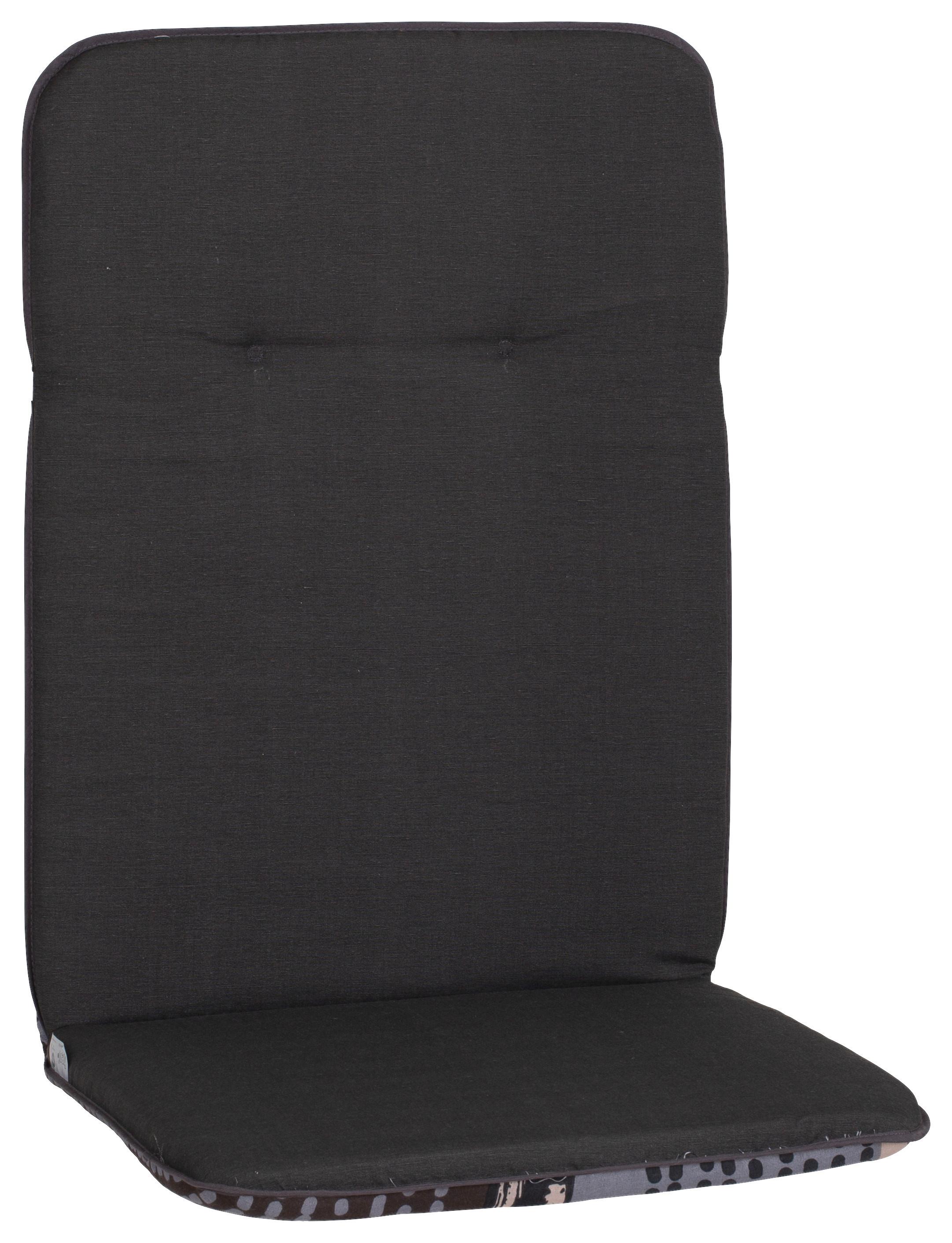 Sesselauflage Bali Hochlehner - Schwarz/Grau, Basics, Textil (114/47/5cm) - Beo