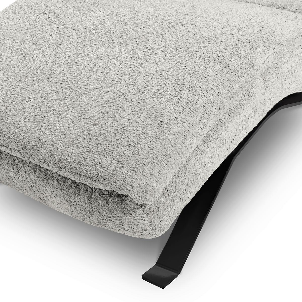 Relaxliege Black Hellgrau, B: 65cm - Hellgrau/Schwarz, Design, Leder (65/95/171cm) - Celina Home