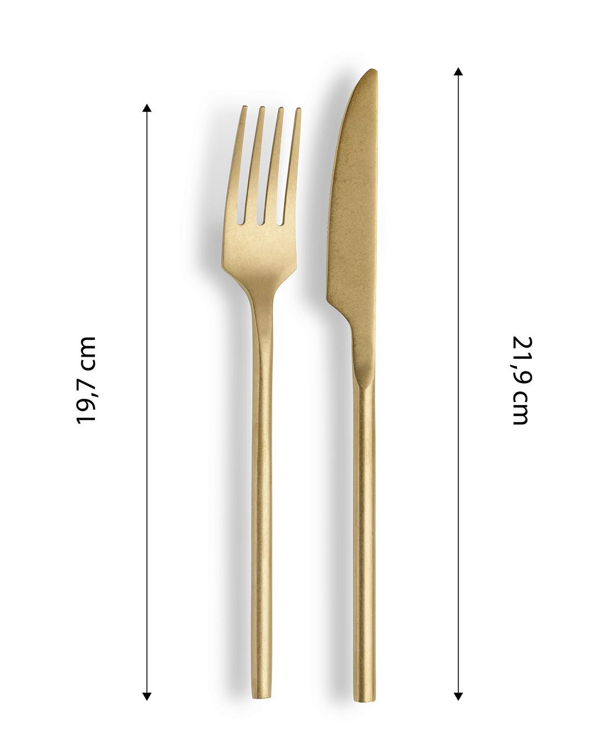 SADA PRÍBOROV LG-BS-1665C, TAFELBESTECKMALOU - šampanská, Basics, kov - Echtwerk