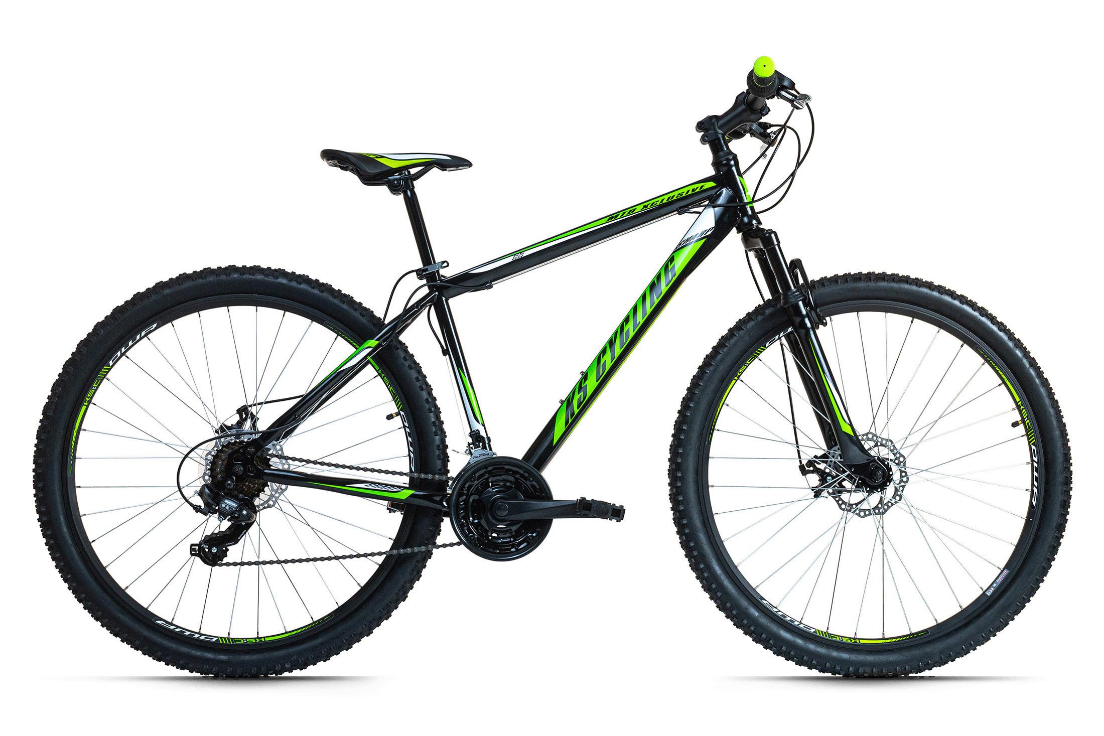 Mountainbike Hardtail 29 Zoll Sharp 21 Gänge - Schwarz/Grün, Basics, Metall (70/100/180cm) - KS Cycling