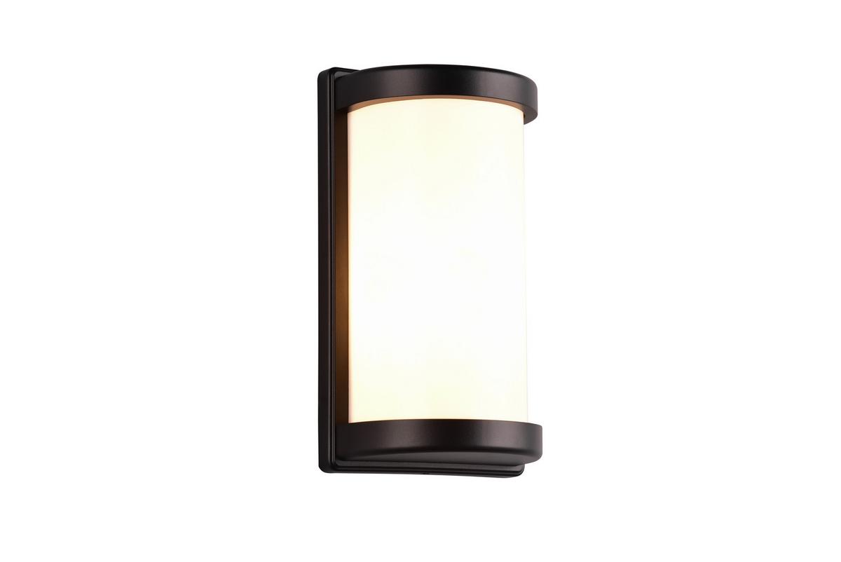 AUßENWANDLEUCHTE 10W, Schwarz, Weiß - Schwarz/Weiß, Design, Kunststoff/Metall (26,5/14,5/10cm)