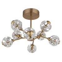 LED-Deckenleuchte Virina Klar Goldfarben D: 65 cm - Klar/Goldfarben, KONVENTIONELL, Glas/Metall (65/38cm) - Globo