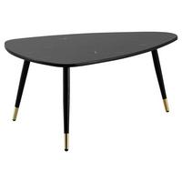 Couchtisch Marmoroptik Schwarz L: 90 Cm - Goldfarben/Schwarz, Design, Holzwerkstoff/Metall (90/60/41cm) - MID.YOU