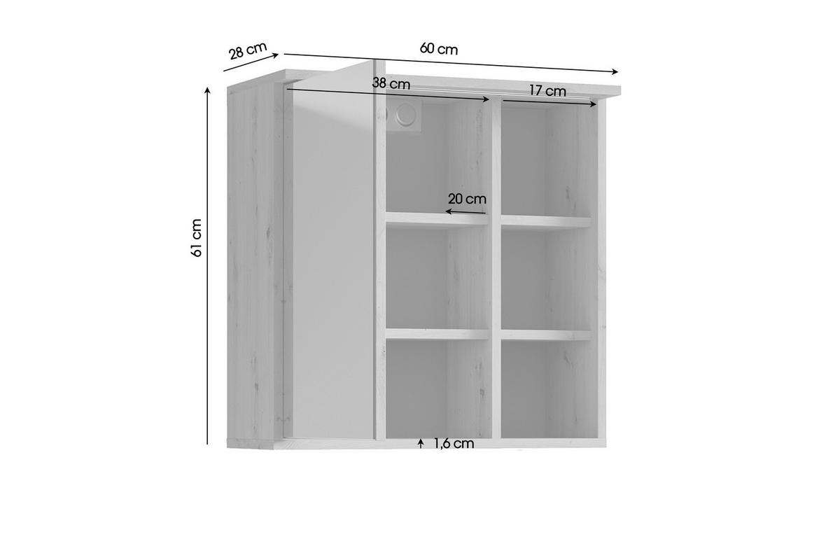 Badezimmer Wellness Eiche Arisan/schwarz B: 114 Cm - Schwarz/Eiche Artisan, MODERN, Holzwerkstoff/Kunststoff (114cm) - MID.YOU