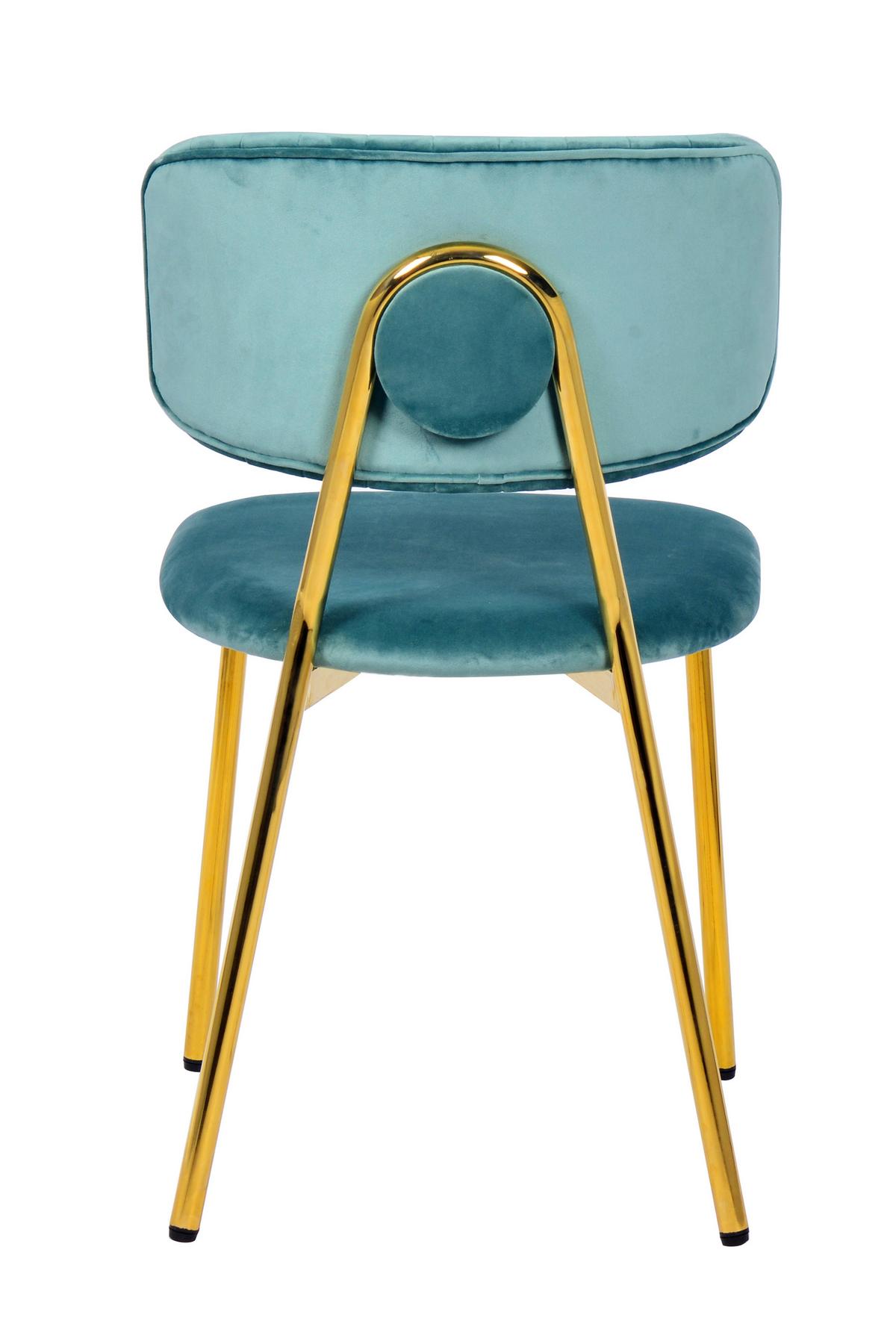 SADA STOLIČIEK KIAN MINT - zlatá/mätovozelená, Modern, kov/textil (47/80/51cm) - MID.YOU