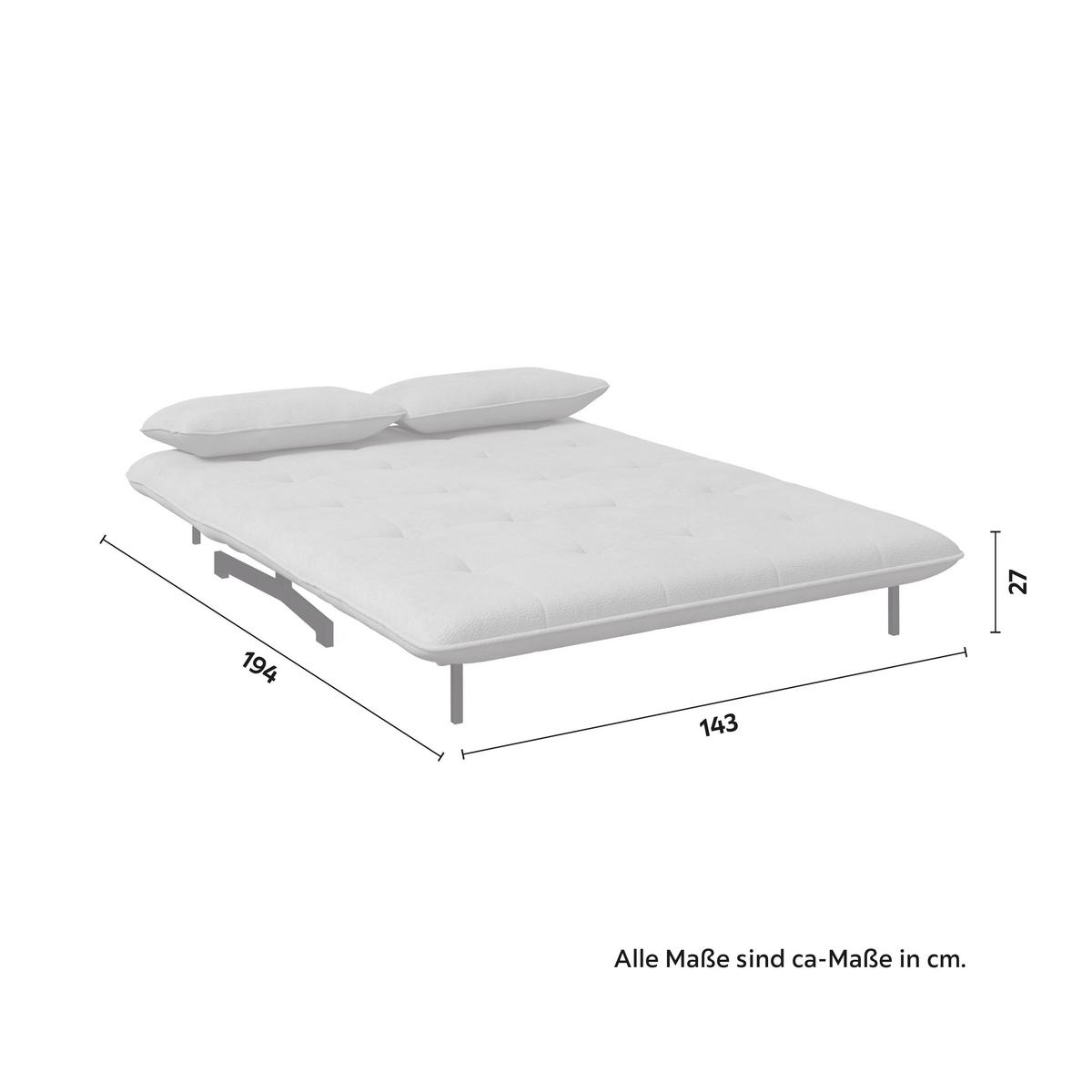 Rozkladacia pohovka LUNA, béžové buklé, max.240 kg - čierna/béžová, Modern, kov/textil (143/84/81cm) - Bessagi Home