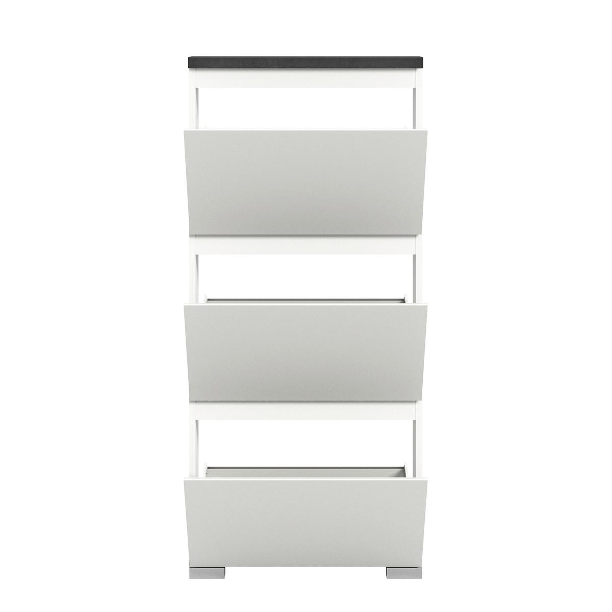 Schuhkipper Shoelove Weiß, Grau B: 60cm - Silberfarben/Weiß, MODERN (60/133/18cm)