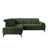Ecksofa mit USB Anschluss Sano, Dunkelgrün,s: 200x261 cm - Dunkelgrün/Schwarz, MODERN, Textil (200/261cm) - Livetastic