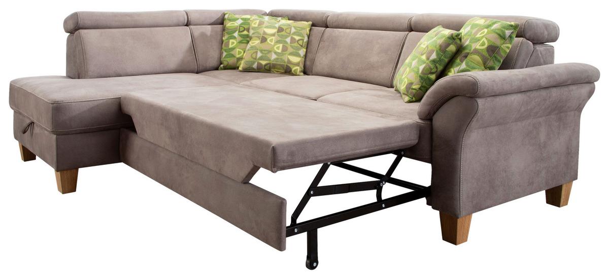 Ecksofa Arngast braun mit Bettkasten 194x245cm - Eichefarben/Beige, KONVENTIONELL, Textil (194/245cm) - Sit & More