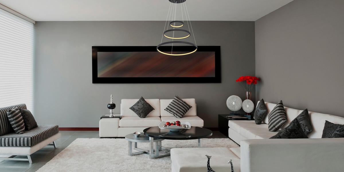 Hängeleuchte Ralph H: 120 cm 1-Flammig, Memory-Funktion - Opal/Schwarz, Basics, Kunststoff/Metall (51/120cm) - Globo