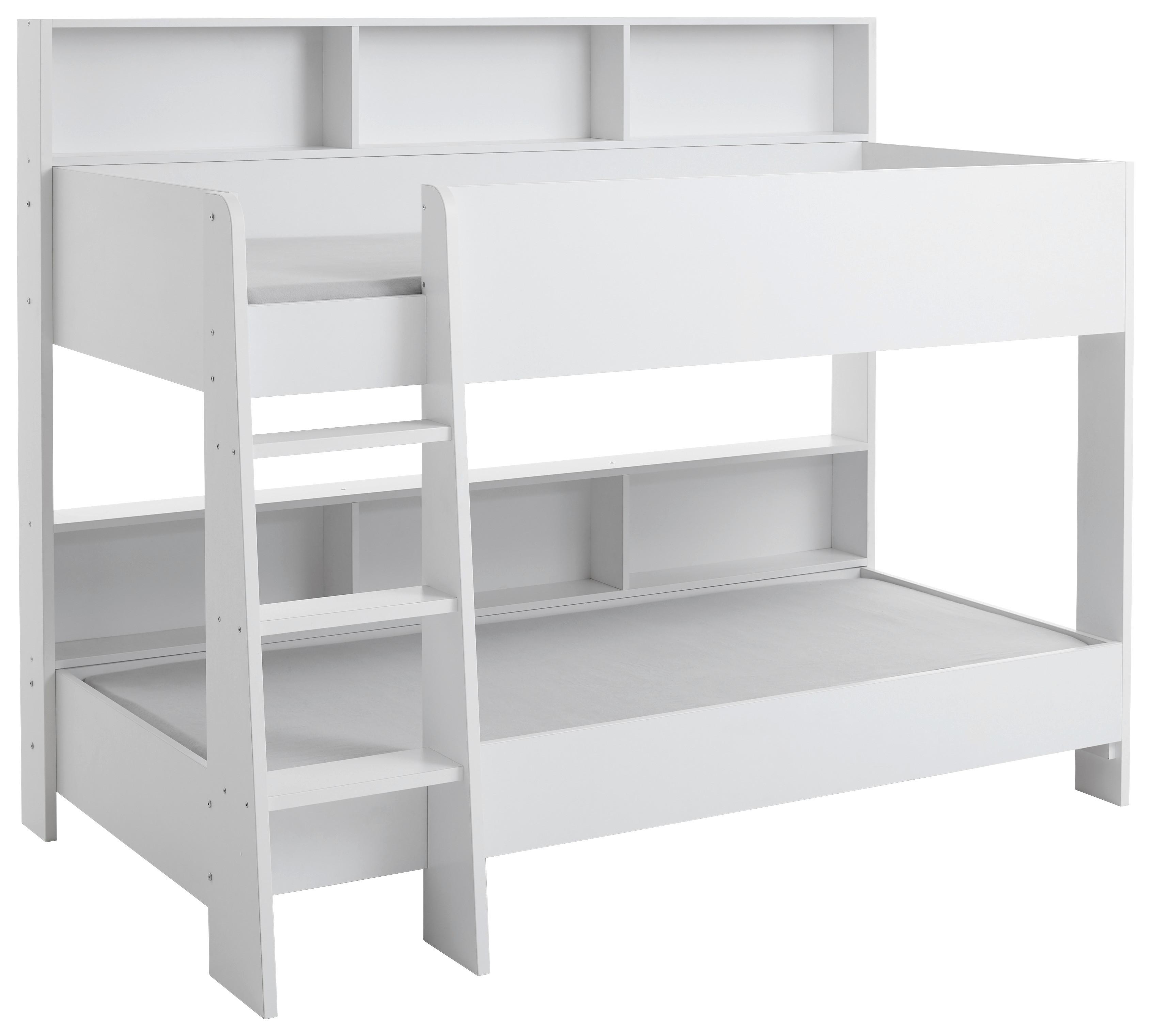 Emeletes Ágy Sway - fehér, Basics, faalapú anyag (90/200cm)