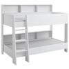 Etagenbett Sway Weiß Mit Leiter + Regale - Weiß, Basics, Holzwerkstoff (90/200cm)