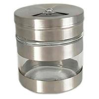 Gewürzdose Uwe - Klar/Edelstahlfarben, Basics, Glas/Kunststoff (4,8/5,8cm) - Luca Bessoni