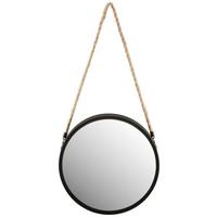 NÁSTĚNNÉ ZRCADLO HANNAH - černá, Moderní, kov/sklo (30/30/4cm) - Mömax
