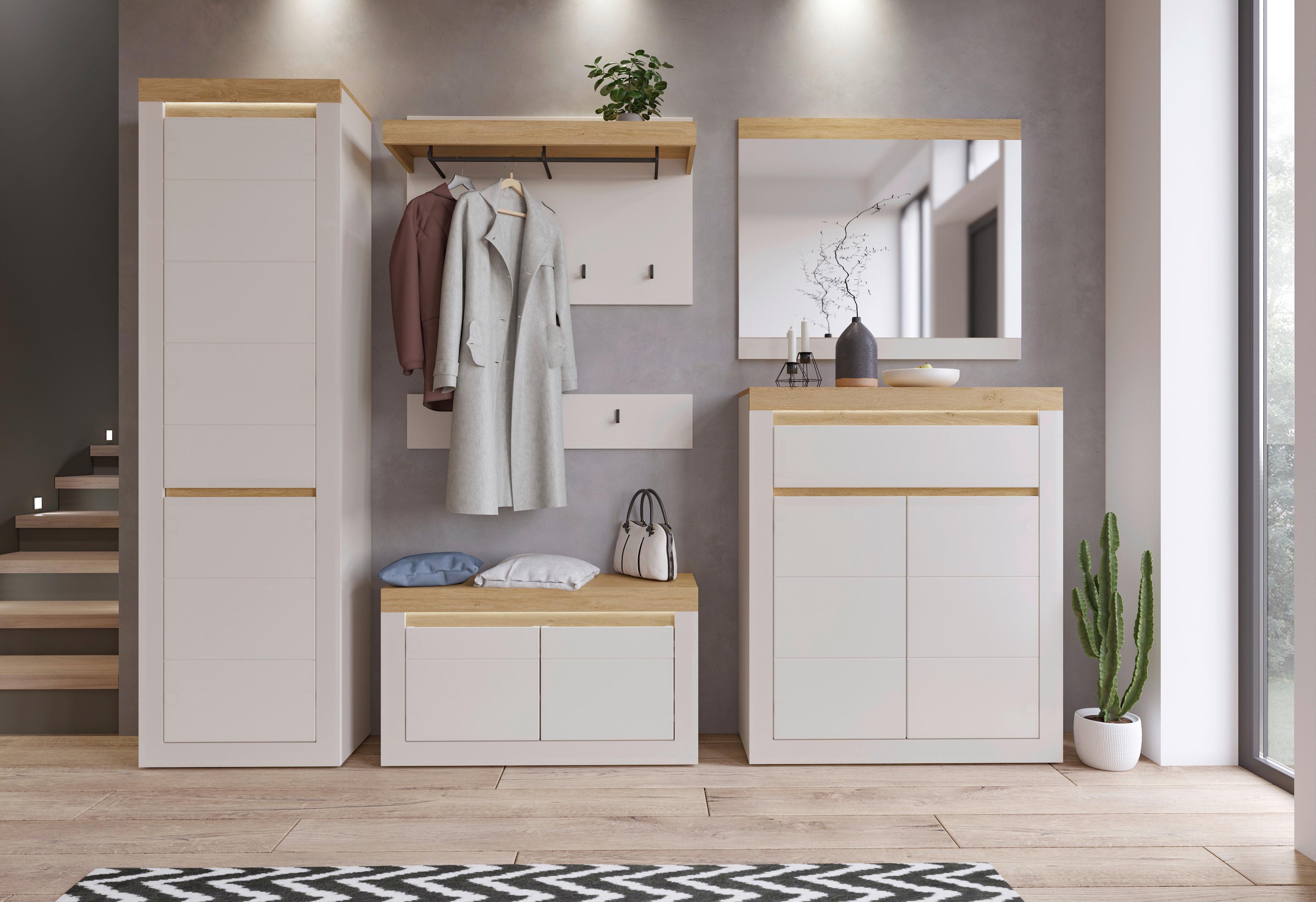 Garderobe Naxxar Eichefarben/kaschmir 247,6 Cm