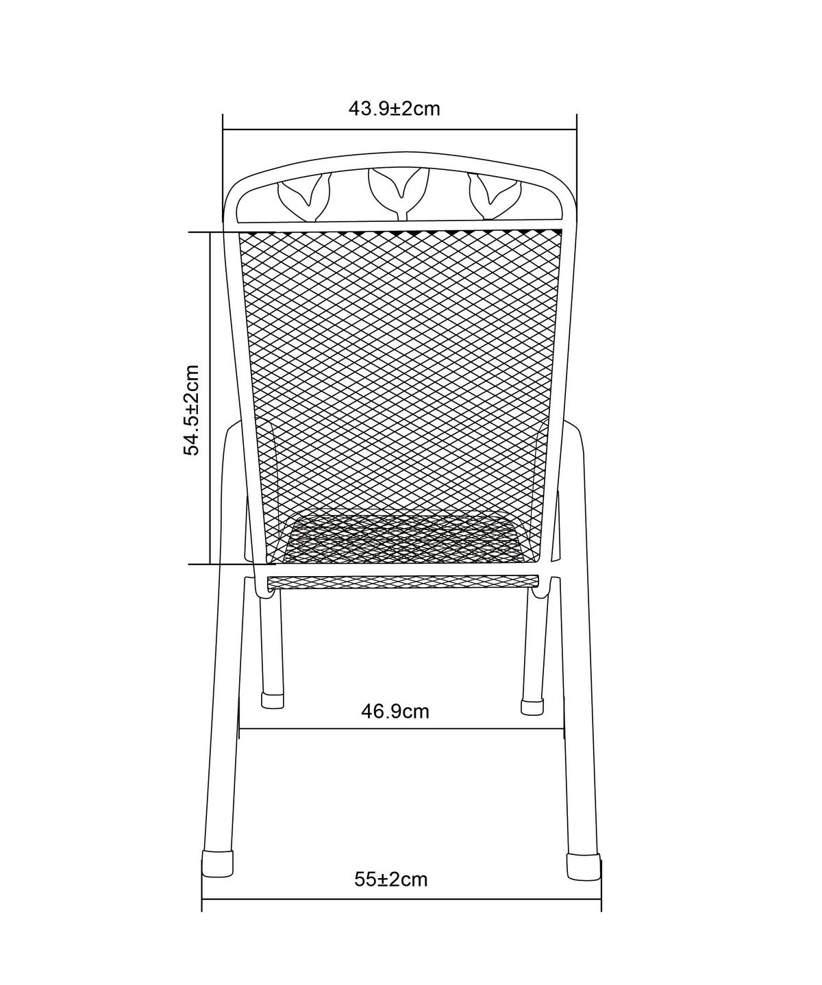 Gartensessel Toulouse New - Silberfarben, MODERN, Metall (43,5/97/68cm) - Beldano