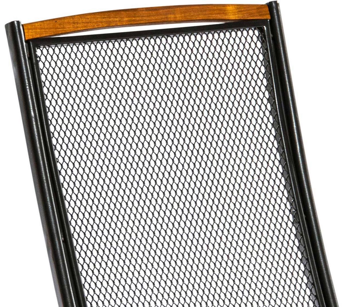 Gartensessel Klappbar Tilos Aluminium/holz - Schwarz/Akaziefarben, KONVENTIONELL, Holz/Metall (60/114/79cm) - Gardenson