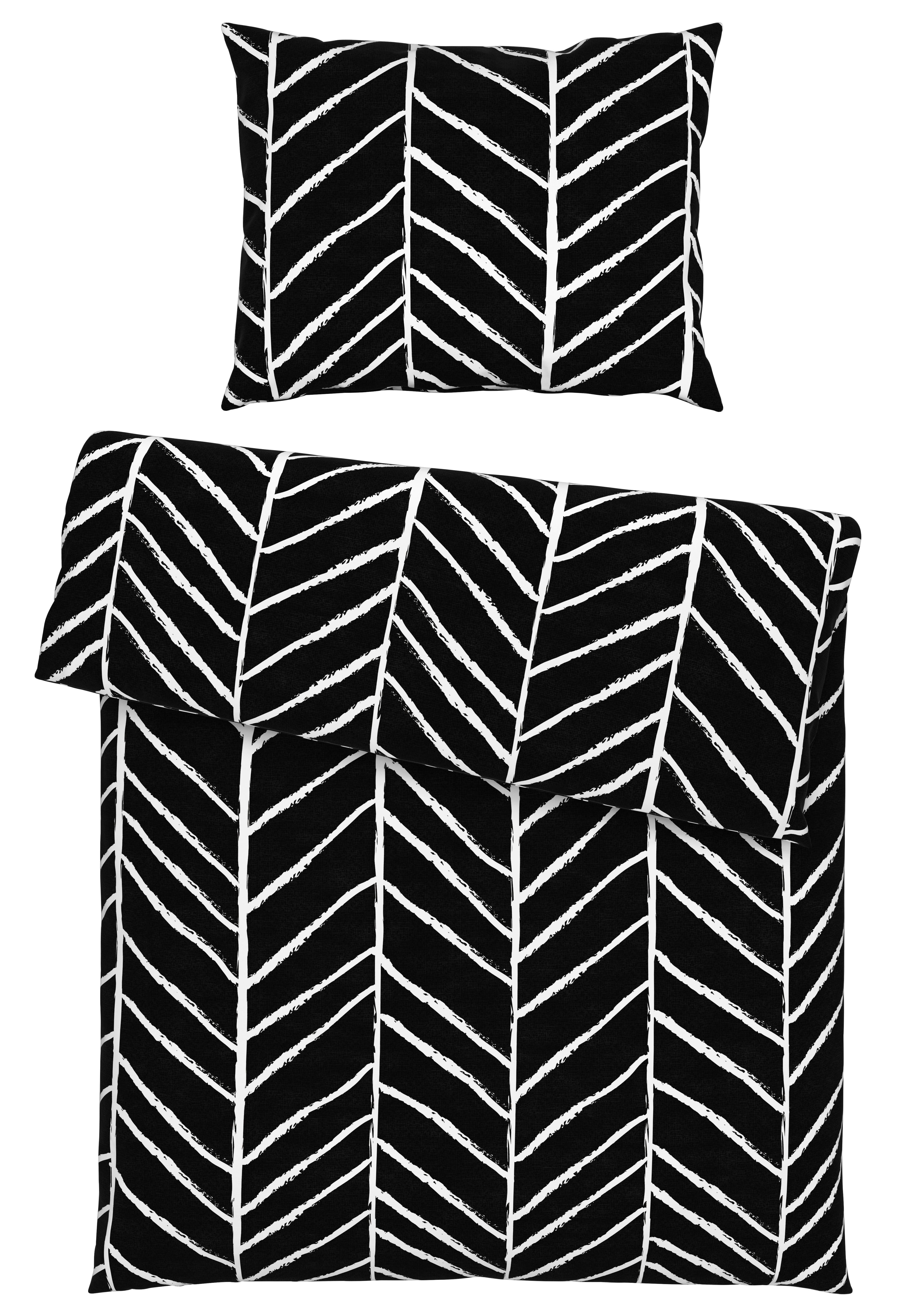 POVLEČENÍ Marble, 140/200cm, černá - černá, Konvenční, textil (140/200cm) - Modern Living