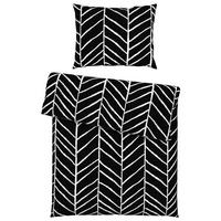 POSTEĽNÁ BIELIZEŇ Marble, 140/200cm, čierna - čierna, Konventionell, textil (140/200cm) - Modern Living