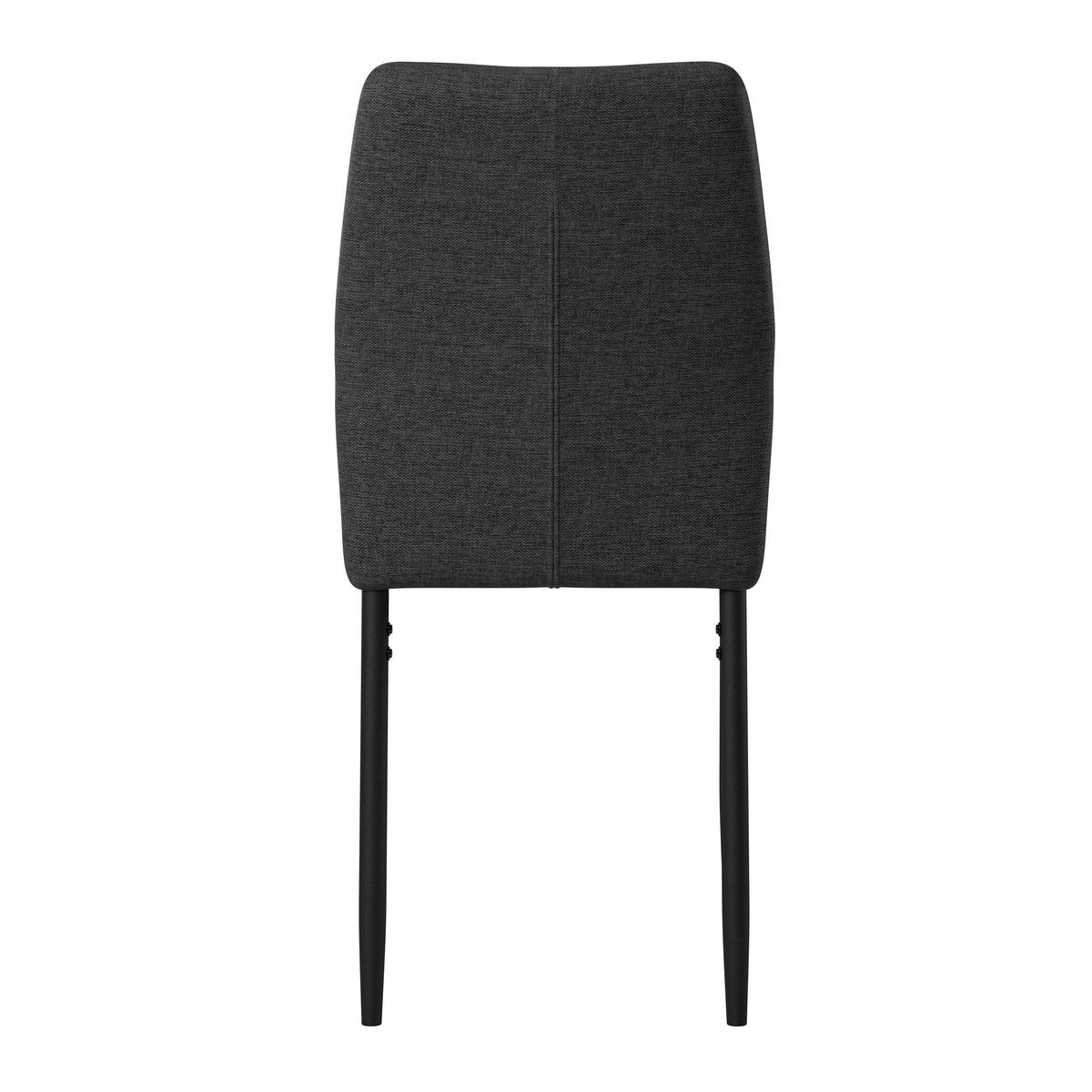 Vierfußstuhl Augusta Webstoff Anthrazit - Anthrazit/Schwarz, MODERN, Textil/Metall (45/87/55cm) - Kela