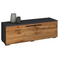 Nízka komoda Arila š: 115 cm, antracitová - čierna/dub medový, Modern, kompozitné drevo/plast (115/39/40cm) - MID.YOU