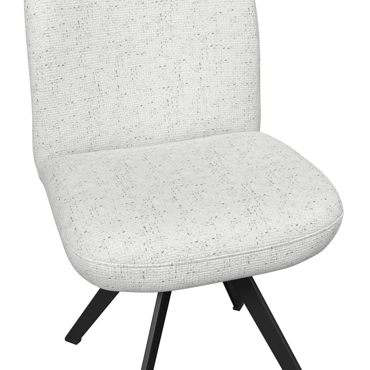 Stuhl weiß/Metallbeine Ulmo 47/91/61 cm - Schwarz/Weiß, MODERN, Textil/Metall (47/91/61cm)